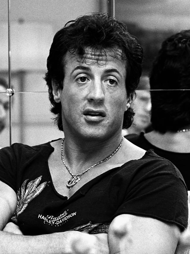 Stallone in Sweden to promote Rambo III