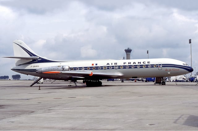 Air France Caravelle jetliner in 1977