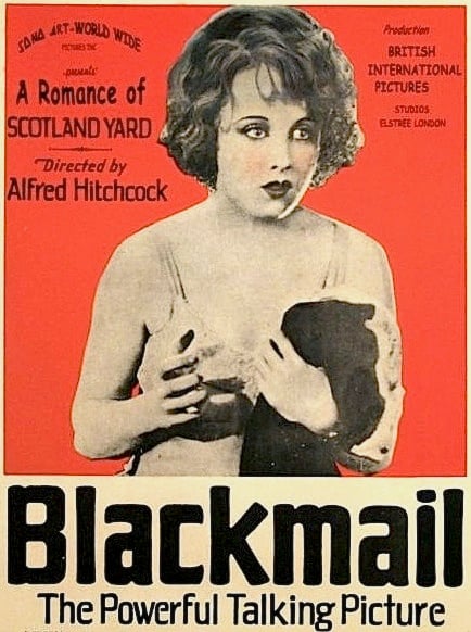 Advertisement for Blackmail (1929)