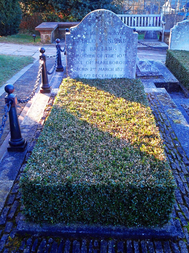 Consuelo's grave at St Martin's Church, Bladon, England