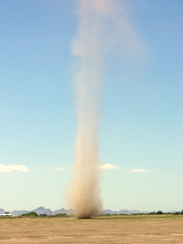 A dust devil in Arizona