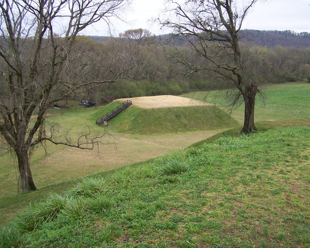 Etowah Mound C, was a part of a precontact Mississippian and ancestral Muscogee site occupied by ancestors of the Muscogee people from c. 1000–1550 CE, in Cartersville, Georgia
