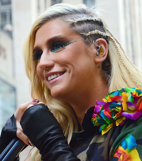 Kesha performing on the American television program The Today Show in 2012.