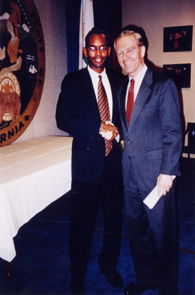 Governor Wilson with Special Assistant and Staff Attorney Maruc Hardie