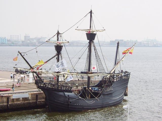 Replica of Magellan’s Victoria. Ferdinand Magellan led the first expedition that circumnavigated the globe in 1519–1522.