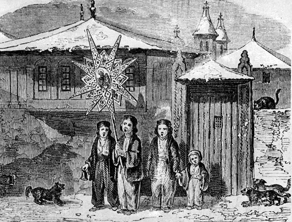 Child singers in Bucharest, 1841