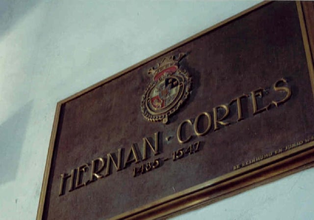 Tomb of Cortés in the Hospital de Jesús Nazareno, which he founded in Mexico City.