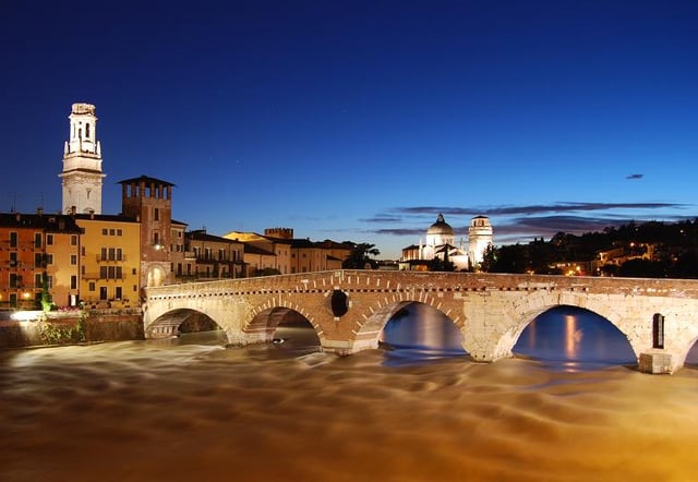 The Roman Ponte Pietra in Verona