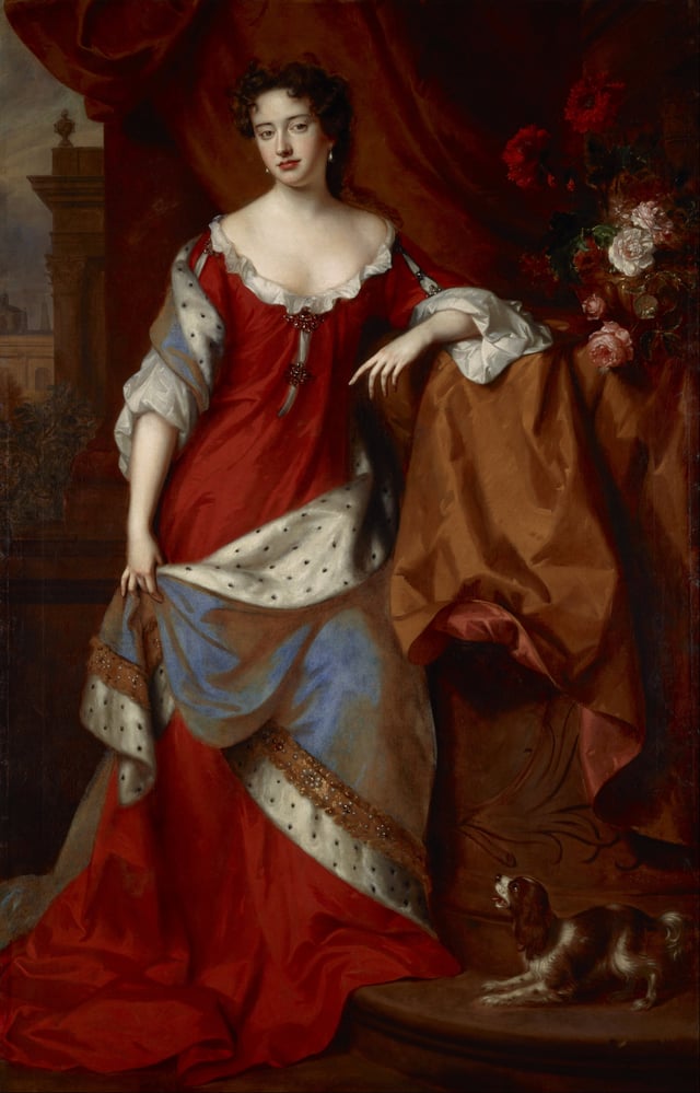 Anne, circa 1684, painted by Willem Wissing and Jan van der Vaardt