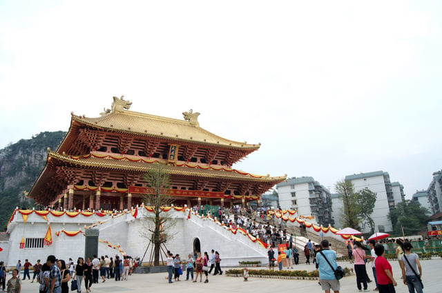 A Temple of the God of Culture (文庙 wénmiào) in Liuzhou, Guangxi, where Confucius is worshiped as Wéndì (文帝), "God of Culture"