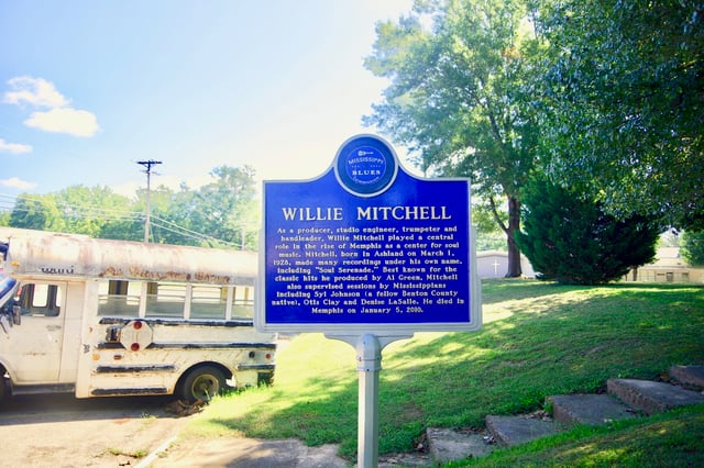 Mississippi Blues Trail marker dedicated to Mitchell in Ashland