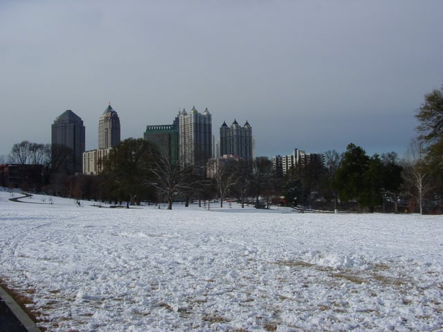 Atlanta's Piedmont Park in winter