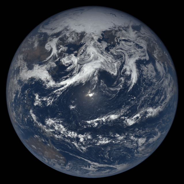 Earth's rotation imaged by DSCOVR EPIC on 29 May 2016, a few weeks before the solstice.