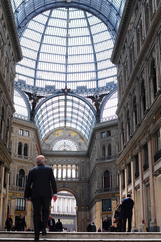 Inside Galleria Umberto I
