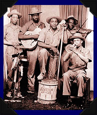 The Memphis Jug Band, an early blues group, whose lyrical content and rhythmic singing predated rapping.