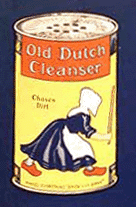 The bonnets that Handmaids wear are modelled on Old Dutch Cleanser's faceless mascot, which Atwood in childhood found frightening.