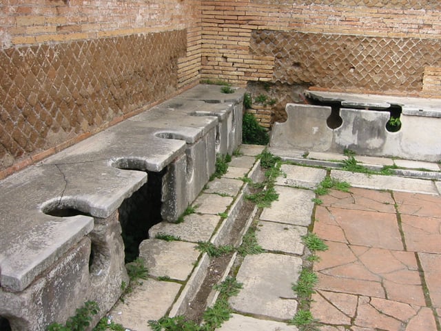 Public toilets (latrinae) from Ostia Antica
