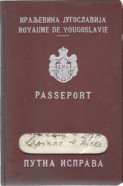 Passport of Kingdom of Yugoslavia