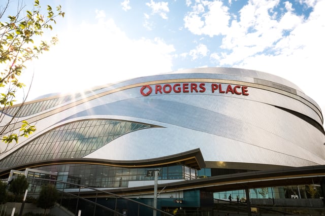 Rogers Place is a multi-use indoor arena, and the present home arena for the NHL's Edmonton Oilers.