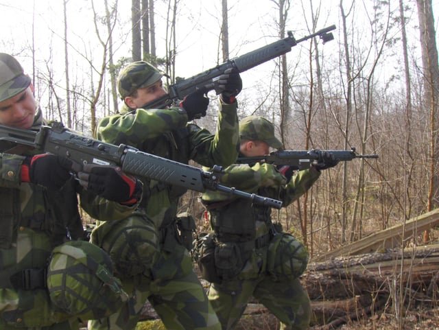 Swedish conscripts in 2008.