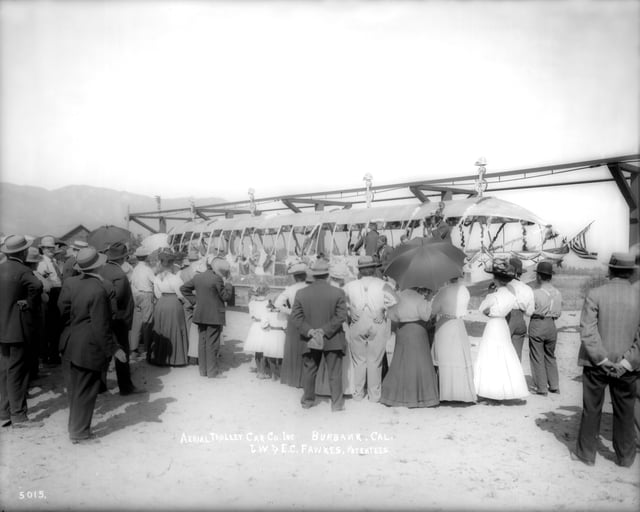 "Fawkes' Folly" being displayed in front of a large crowd