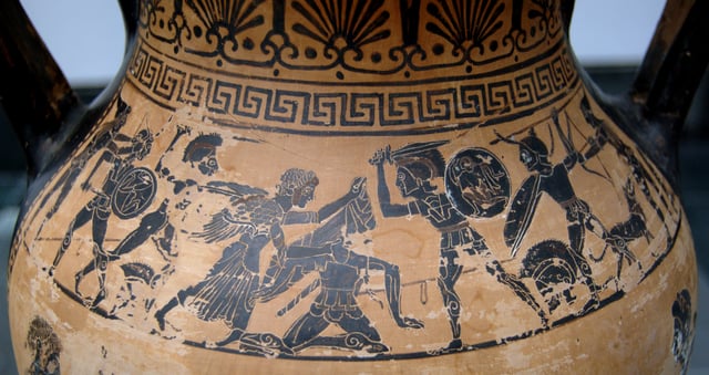 Black-figure Etruscan amphora in the Martin-von-Wagner-Museum.