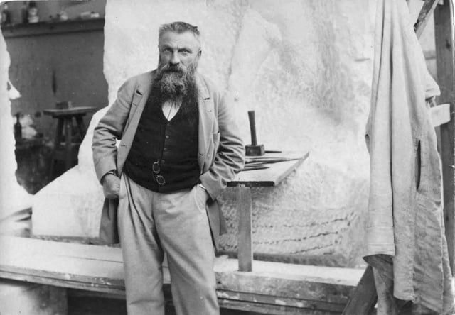 Rodin in his studio.