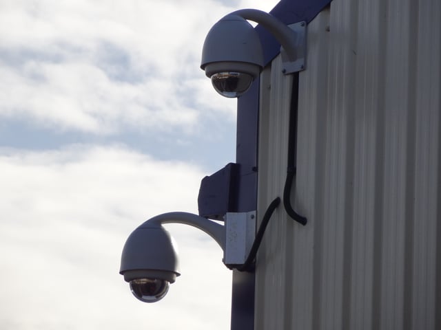 Dome CCTV cameras.