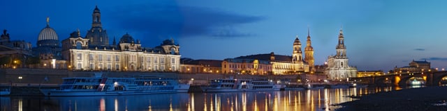 Modern Dresden by night