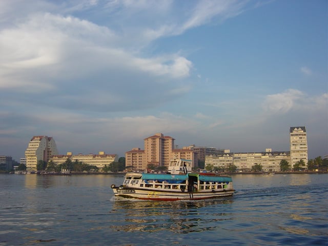 Ferry Service boat at Kochi backwaters