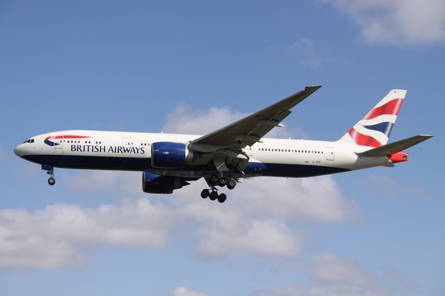 A 777-200ER of British Airways, its launch operator.