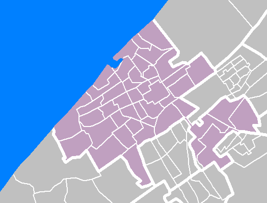 The Hague, divided into neighbourhoods