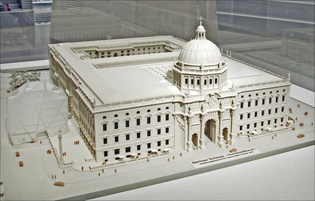 Model of how the finished reconstruction of Humboldt Forum will look