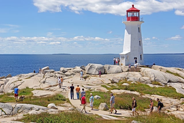 Peggys Point Lighthouse in Peggys Cove is a popular tourist attraction in the province.