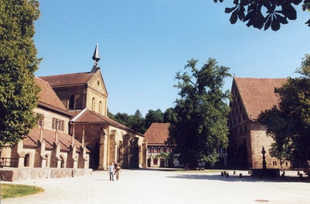 Evangelical Seminaries of Maulbronn and Blaubeuren – picture showing church and courtyard