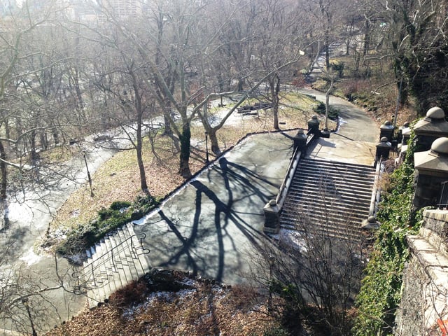 Seen from atop the cliff
