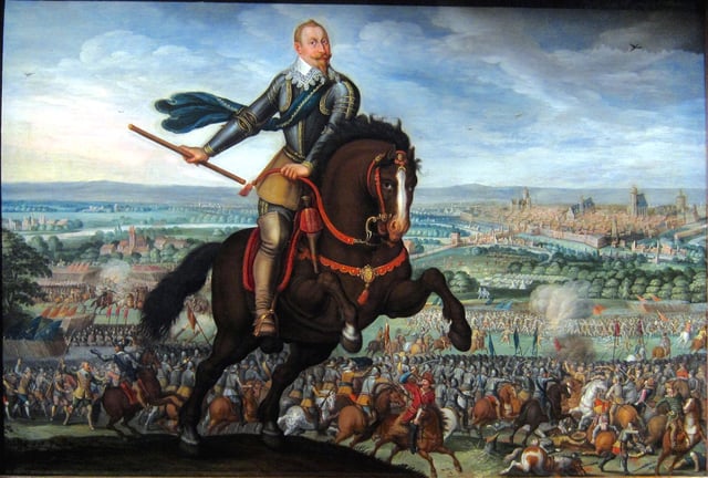 The victory of Gustavus Adolphus at the Battle of Breitenfeld (1631)