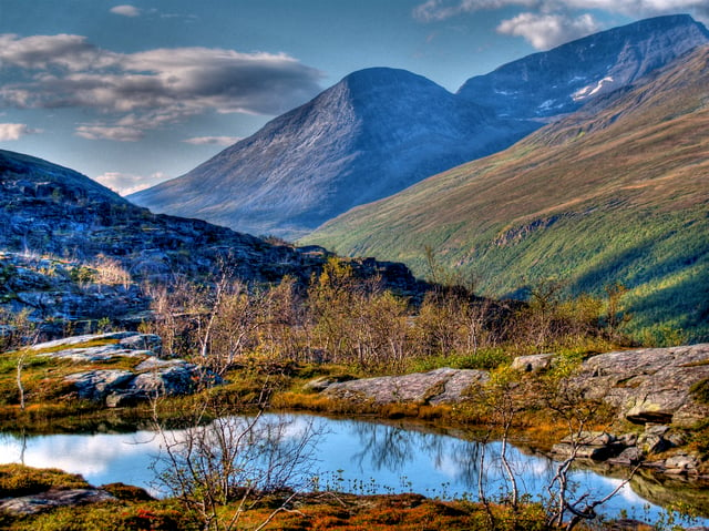 Mountain landscape in Kvalsund near Hammerfest