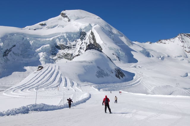 Ski area over the glaciers of Saas-Fee