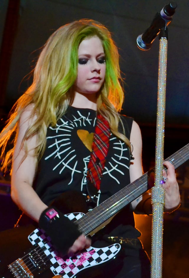 Lavigne performing in 2011