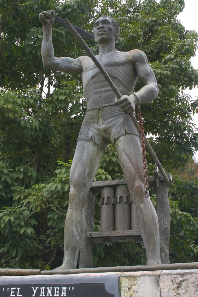 Statue of rebel leader Yanga