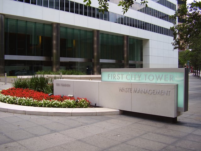 First City Tower, which has the headquarters of Waste Management