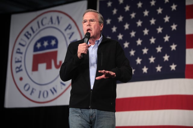 Bush speaking in Iowa, 2016