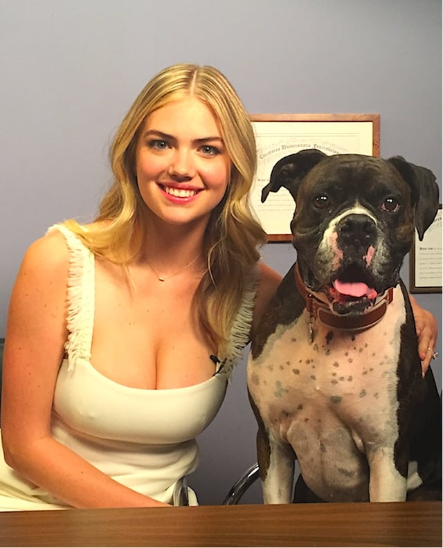 Kate Upton and her dog Harley in 2017