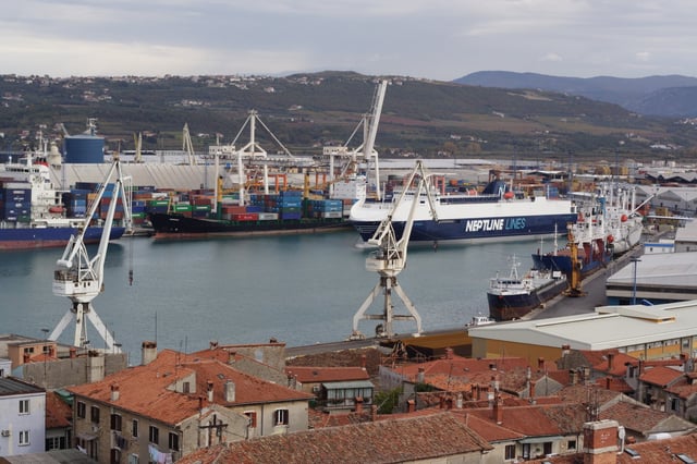 Port of Koper, the largest port in Slovenia