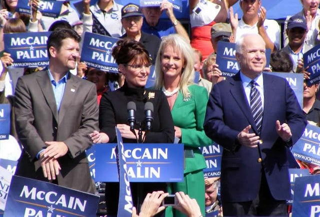 The Palins and McCains in Fairfax, Virginia, September 2008