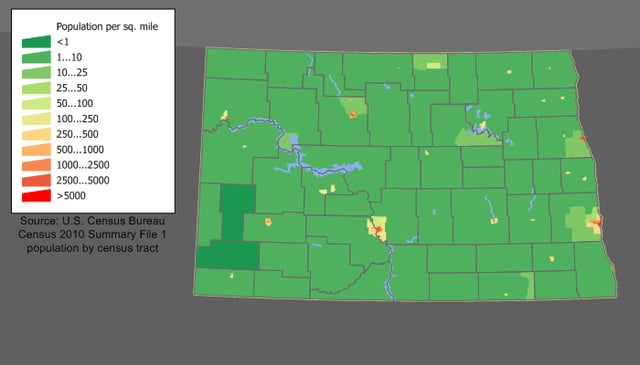 North Dakota population density