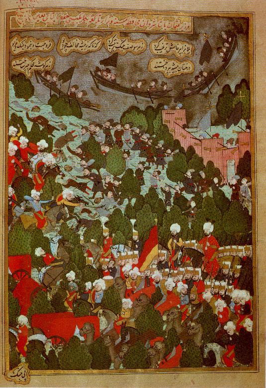 Ottoman Turks in battle against the Cossacks, 1592.