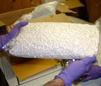 Steroid pills intercepted by the US Drug Enforcement Administration during the Operation Raw Deal bust in September 2007.