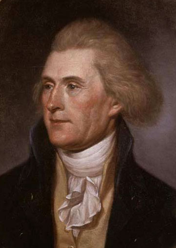 Thomas Jefferson in 1791 at 49 by Charles Willson Peale
